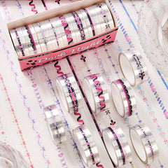 8 Rolls Lace PET Scrapbooking Tapes for DIY Decorative Material