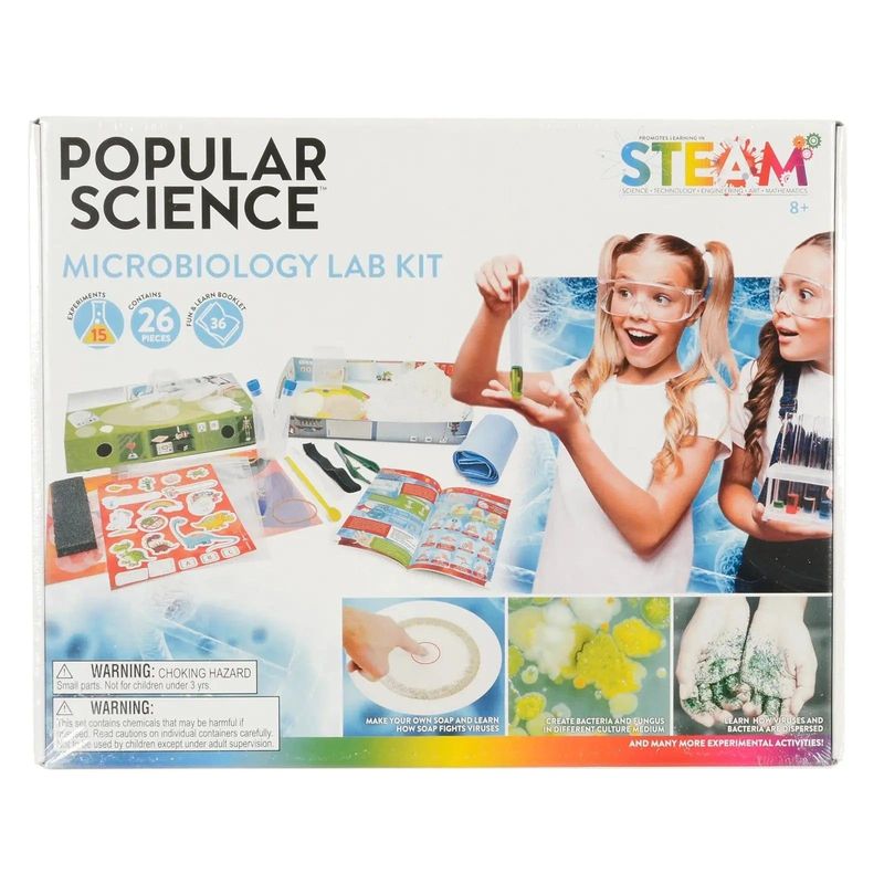 Microbiology Lab Kit 15 Experiments Age 8 Science