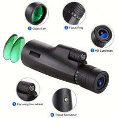 30x50 Monocular Telescope BAK4 Prism with Phone Holder and Tripod