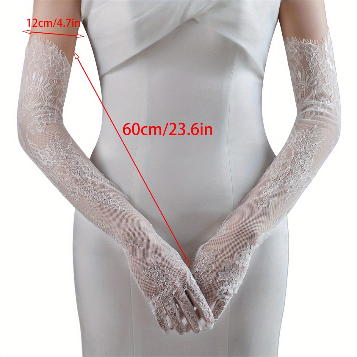 Elegant Long Lace Gloves for Women - Ideal for Parties and Special Occasions