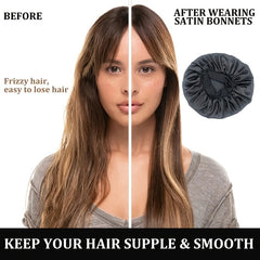 Satin Jumbo Bonnet for Women to Protect Hair