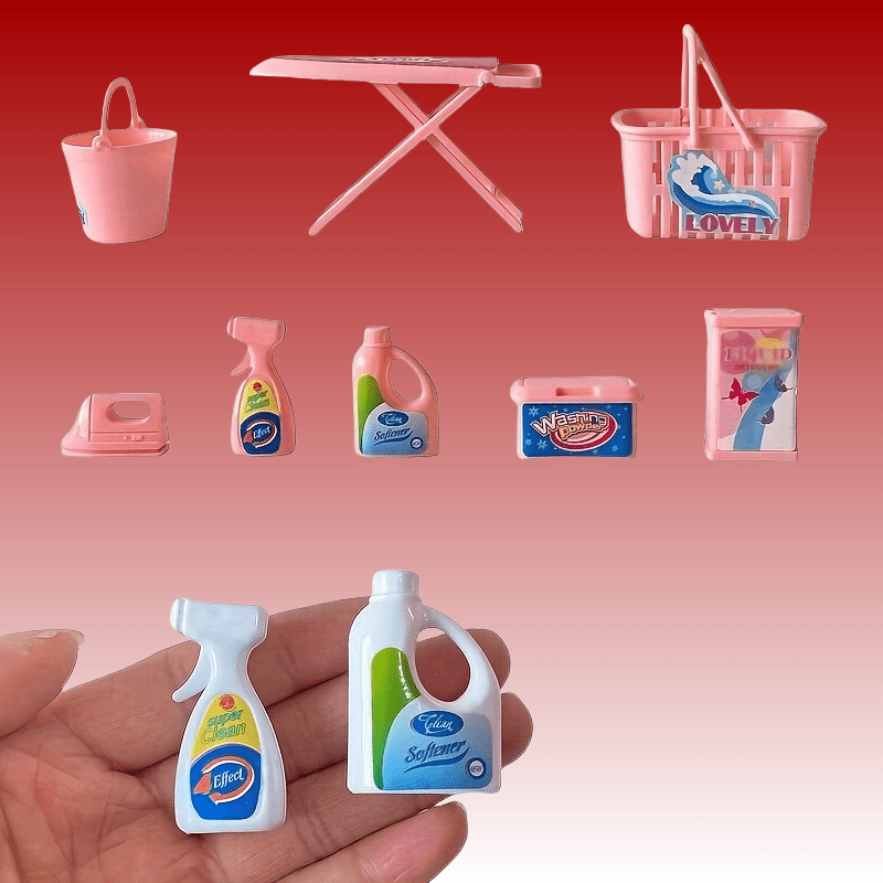 8pcs Mini Laundry Tools Set Ornament DIY Photography Props