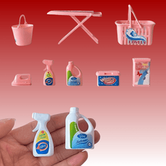 8pcs Mini Laundry Tools Set Ornament DIY Photography Props