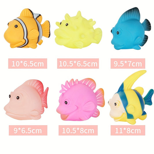 Soft Rubber Hand Grasping Ball Vinyl Fish Baby Touch Ball