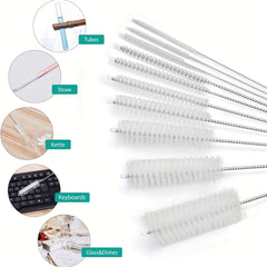 10pcs Nylon Tube Brush Set for Narrow Neck Bottles