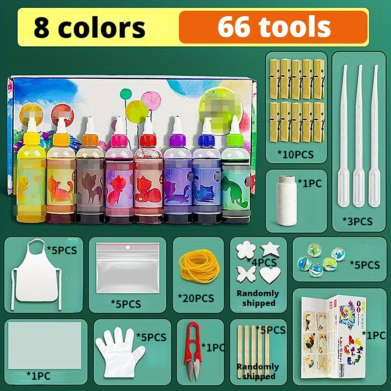 5 8 Colors Tie Dye Kit DIY Crafts & Arts