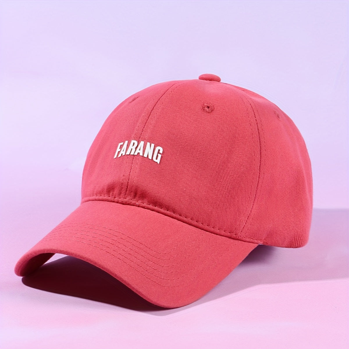 Red Baseball Cap Solid Cotton Dad Hats Lightweight Adjustable Sun Hat For Women
