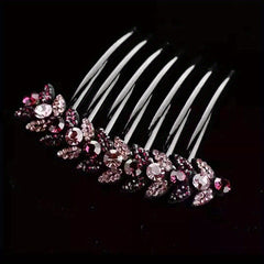 Vintage Rhinestone Crystal Headwear Flower Hair Side Comb Hairpin