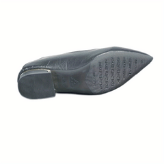 Women's Pointed Toe Low Heels Soft Sole Faux Leather Shoes