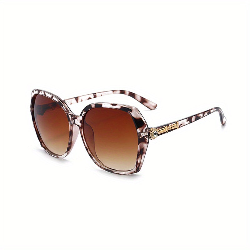 Vintage Oversized Square Sunglasses Transparent Gradient Classic Eyeglasses