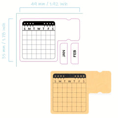Calendar Index Sticker Self Adhesive Divider With A6 Plastic Protector