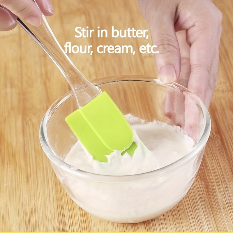 2pcs Silicone Baking Spatula Cream Scraper Heat Resistant Butter Spreader
