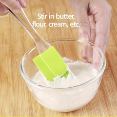 2pcs Silicone Baking Spatula Cream Scraper Heat Resistant Butter Spreader
