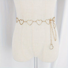 Hollow Heart Decor Waist Chain Belt Hip hop Street Style