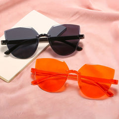 Y2K Cat Eye Rimless Sunglasses UV400