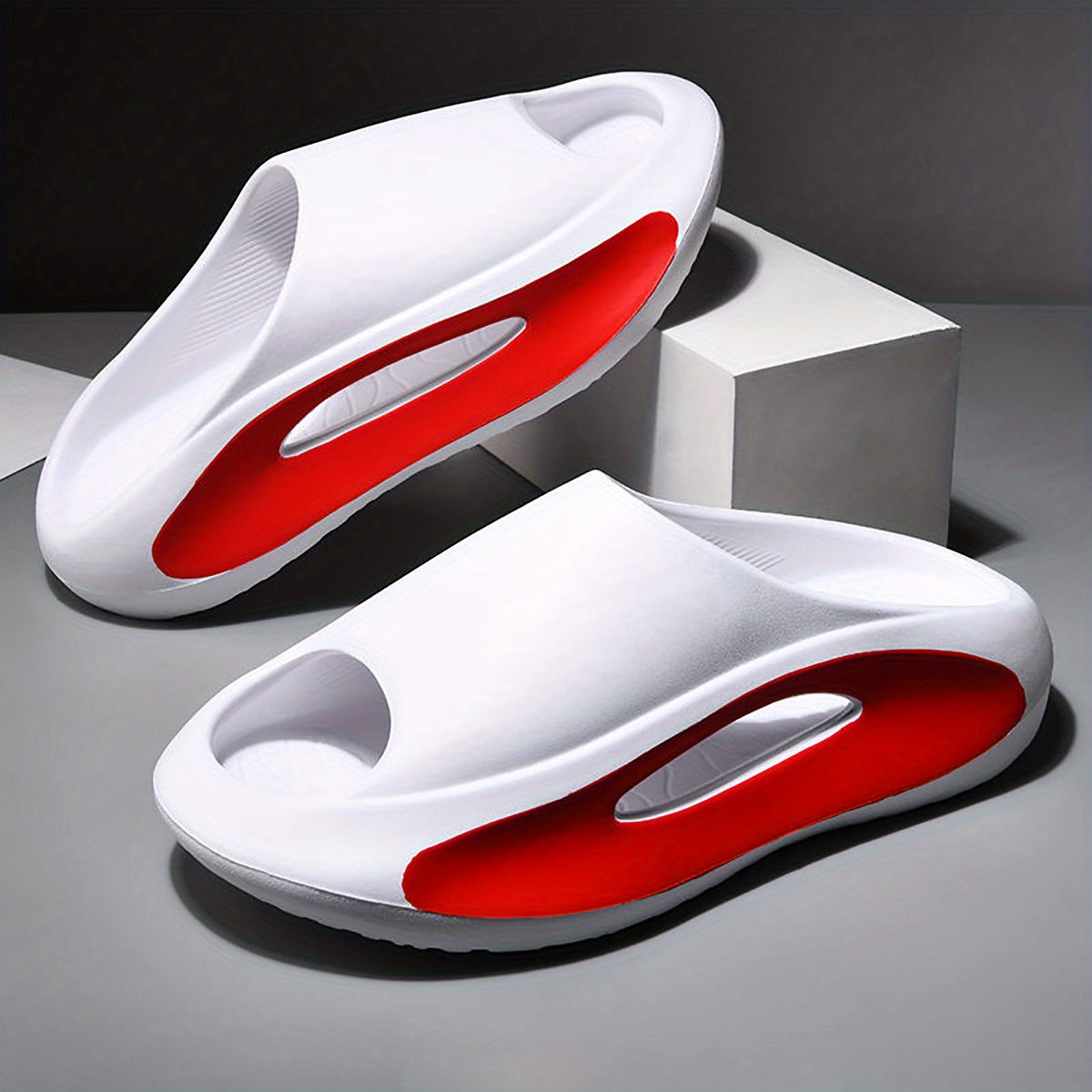 Unisex Open Toe Slides Durable Slip On Platform Shoes
