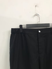  Solid High Rise Baggy Trousers With Pockets