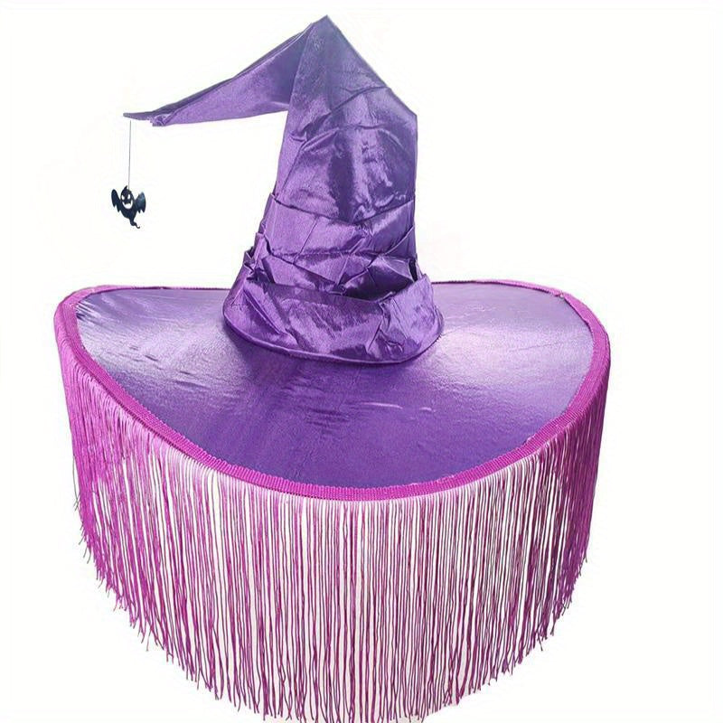 Gothic Tassel Witch Hat Halloween Costume Accessory