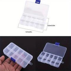 Transparent Plastic Storage Box Jewelry Organizer Case