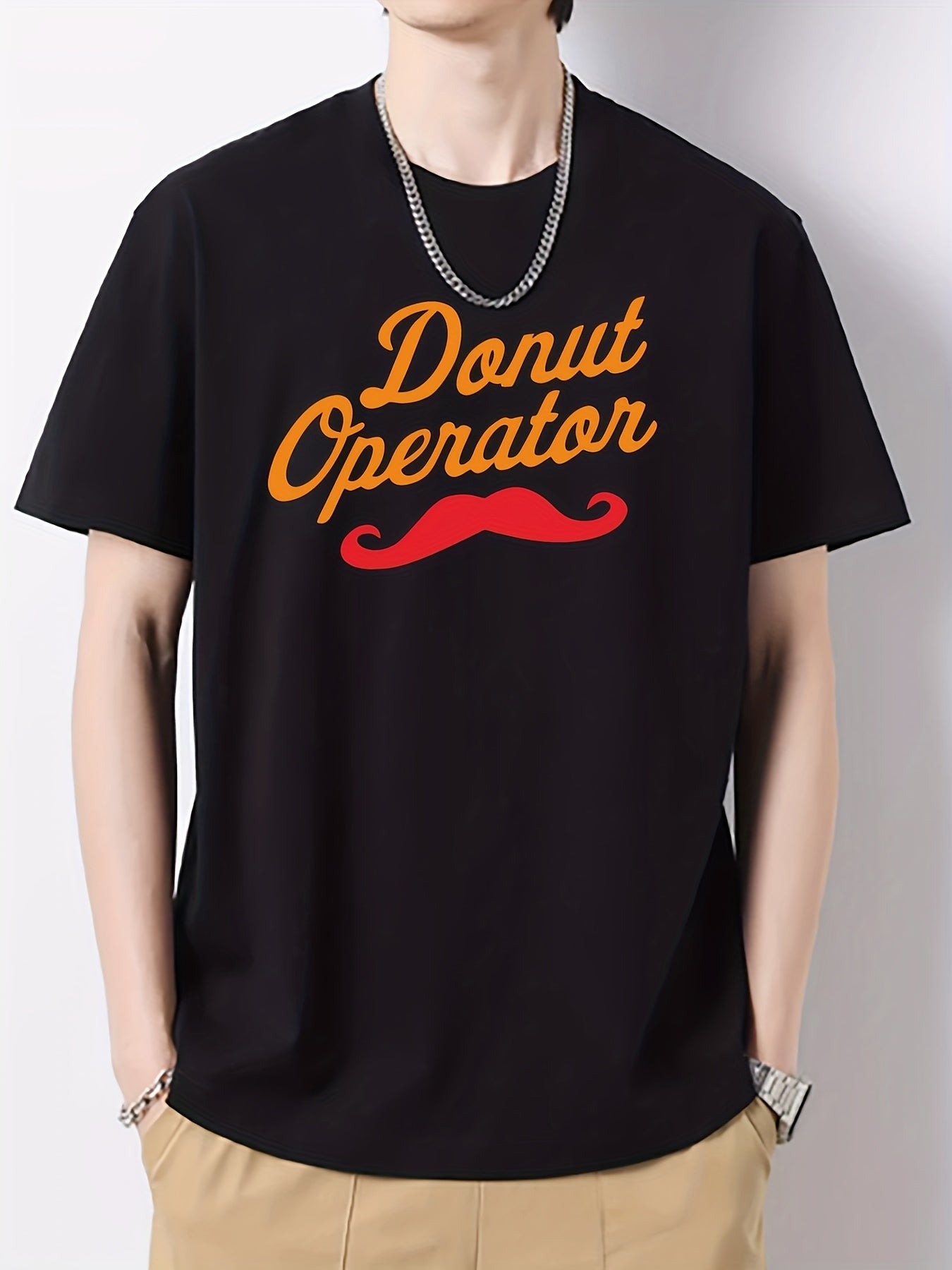 Men's Cotton Letter Print Graphic Tee