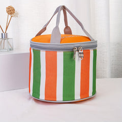 Large Capacity Round Insulated Lunch Bag for Picnic