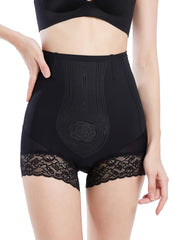 Lace Trim Shaping Panties High Waist Tummy Control Compression Panties