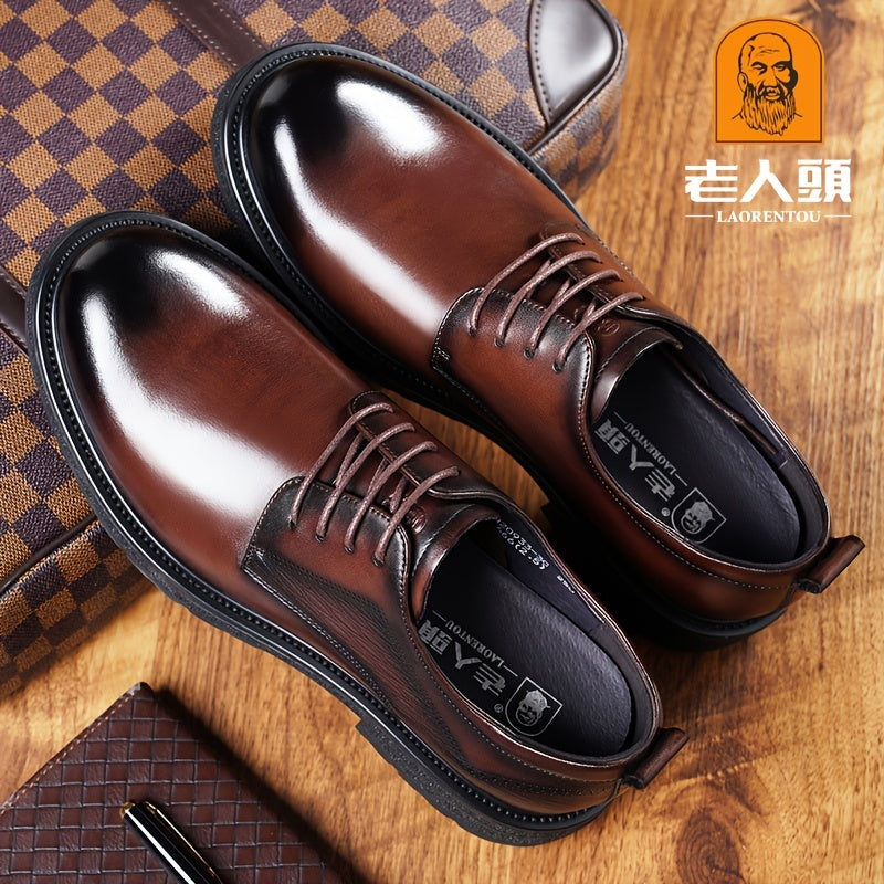 LAORENTOU Men Leather Loafer Shoes Lightweight Dress Shoes