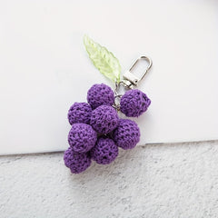 Handmade Crochet Ball Keychain Woven Pendant Gift