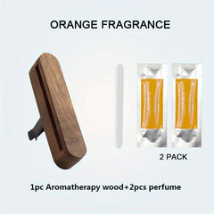 Long-lasting Car Vent Clip Air Freshener Walnut Wood