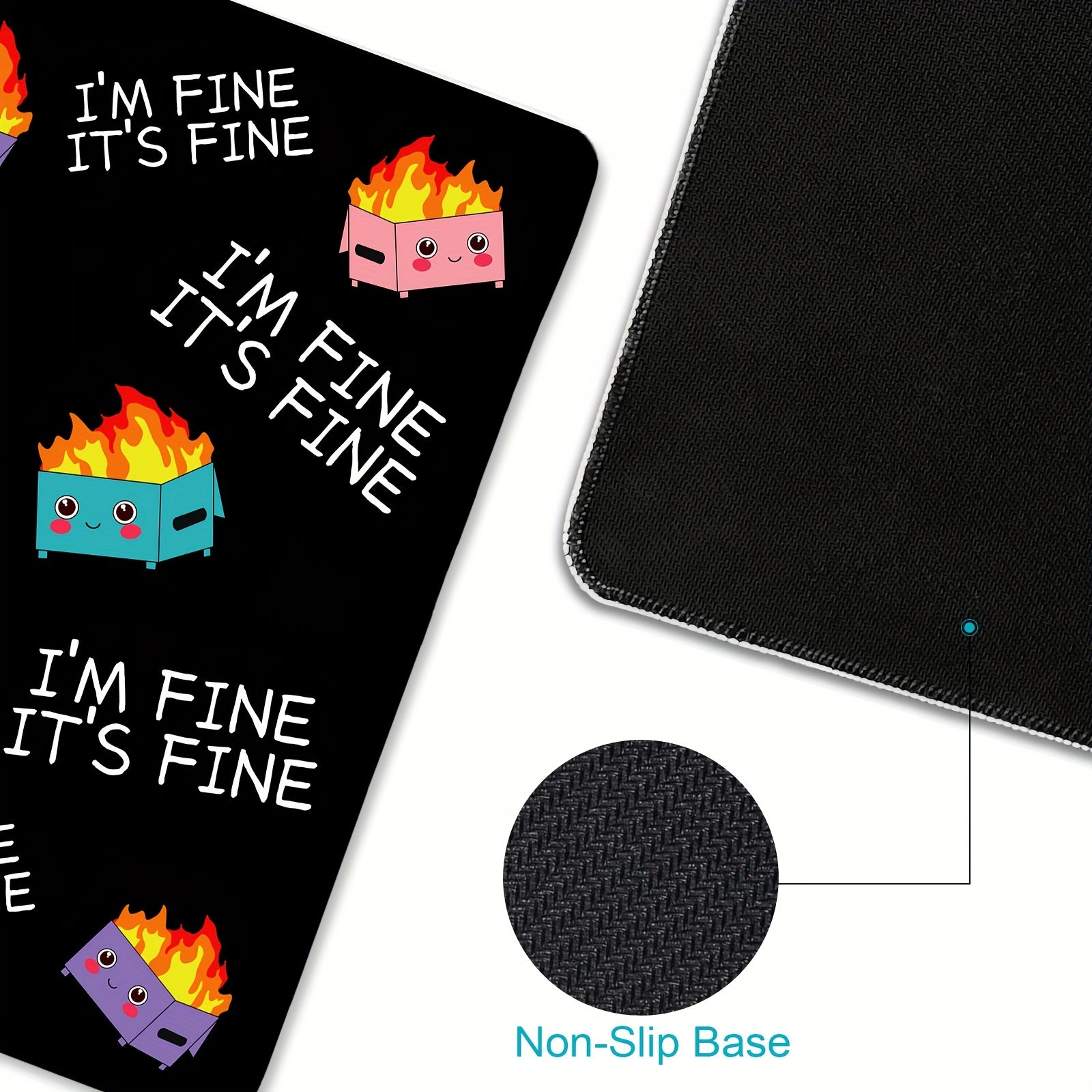 Happy Fire Box Rubber Mouse Pad