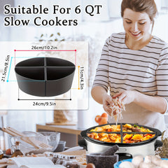 Plastic Pot Liner Slow Cooker Liner for Crock Pot 6QT Oval Silicone Divider