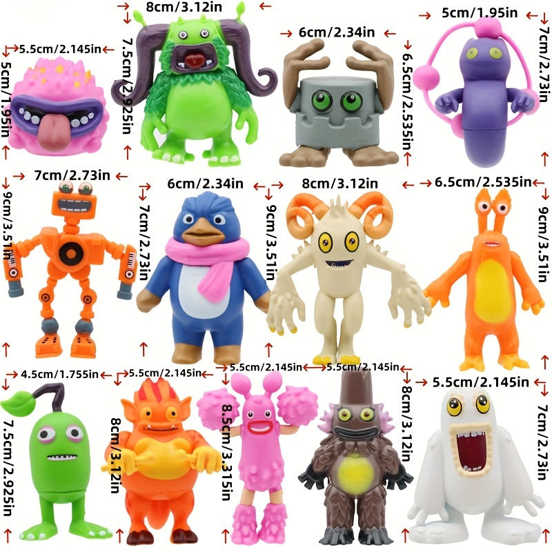 13-Piece Monster Chorus Figurines for Halloween Parties