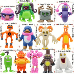 13-Piece Monster Chorus Figurines for Halloween Parties