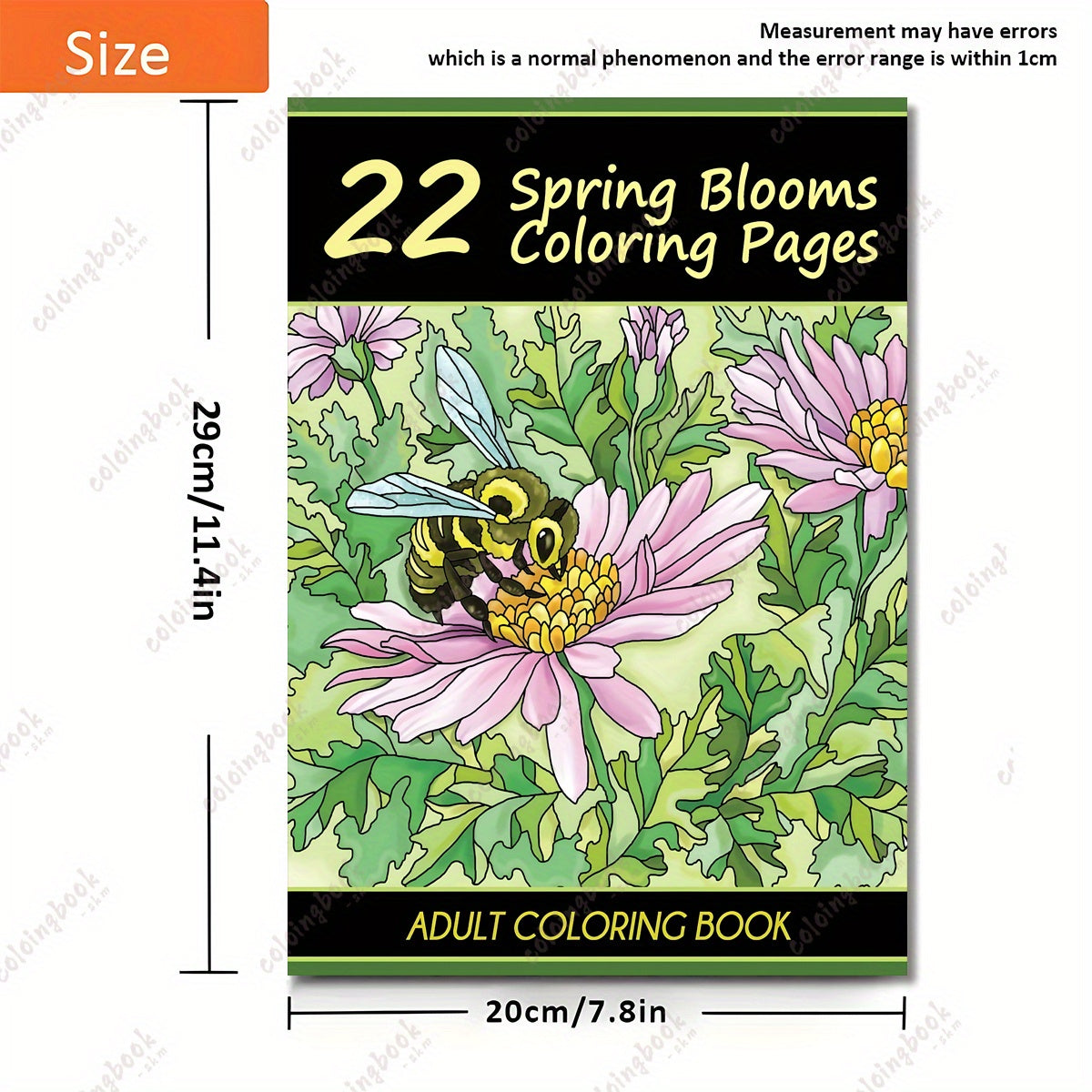 Spring Blooms Adult Coloring Book for Relaxation
