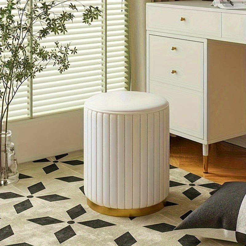 Light Tea Table Stool Italian Makeup Round Stool Small Household Footrest Stool