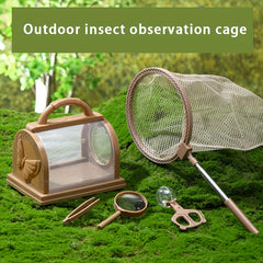 Outdoor Insect Observation Cage Set with Net & Magnifying Glass