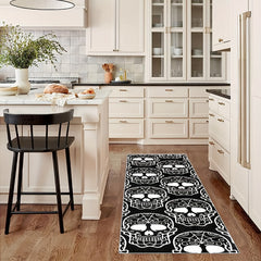2'X10' Extra Long Skull Runner Rugs Laundry Room Rug Oriental Hallway Rug Runner