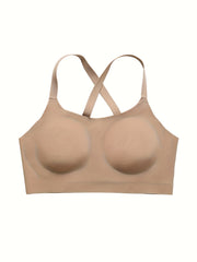 Wireless Breathable Push Up Bra Cut Out Lingerie