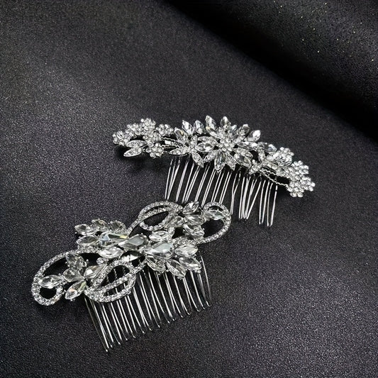 Crystal Hair Comb Bridal Insert Comb Head Decoration