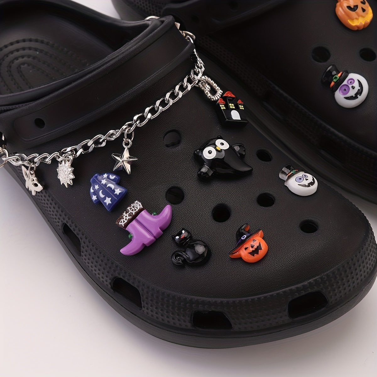 25pcs Cartoon Halloween Shoe Charms for Clogs & Garden Shoes DIY