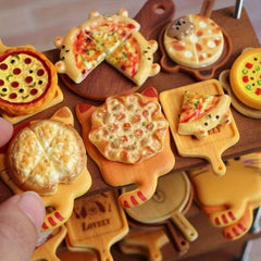 1:6 Scale Pizza Tray Mini Pizzas Cheese Pepperoni Blythe BJD Dolls Kitchen Set
