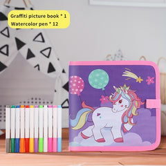 Blackboard Unicorn Reusable Drawing Board Toy for Kids