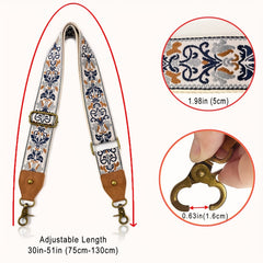 Vintage Pattern Bag Strap Lightweight Adjustable Strap For Shoulder Bag