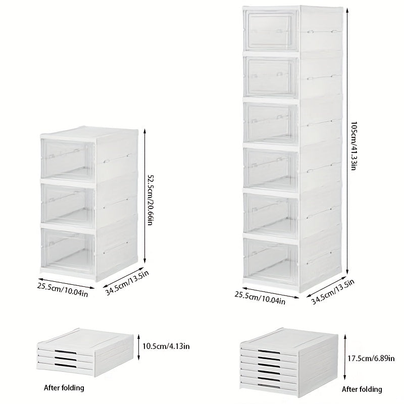 Clear Shoe Storage Boxes Stackable Shoe Organizer
