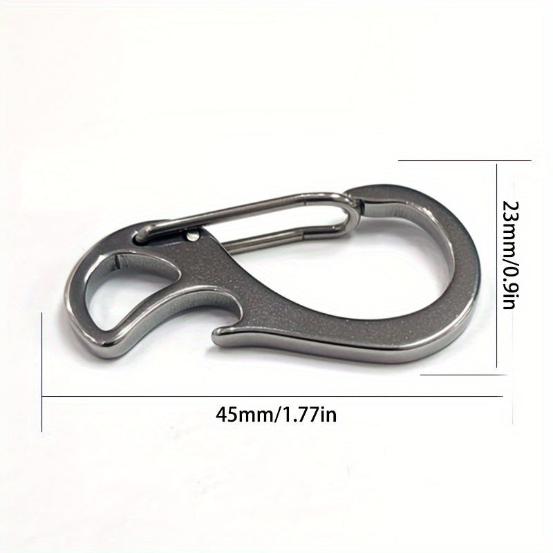 Outdoor Stainless Steel Bottle Opener Keychain Rust Proof Spring Hook