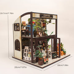 DIY Dollhouse Kit Time Travel Cafe Theme Mixed