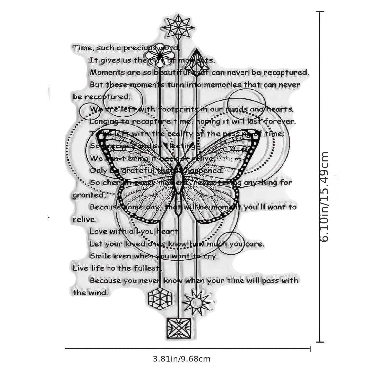 Butterfly Letter Word Clear Stamps for Cards Scrapbooks & More