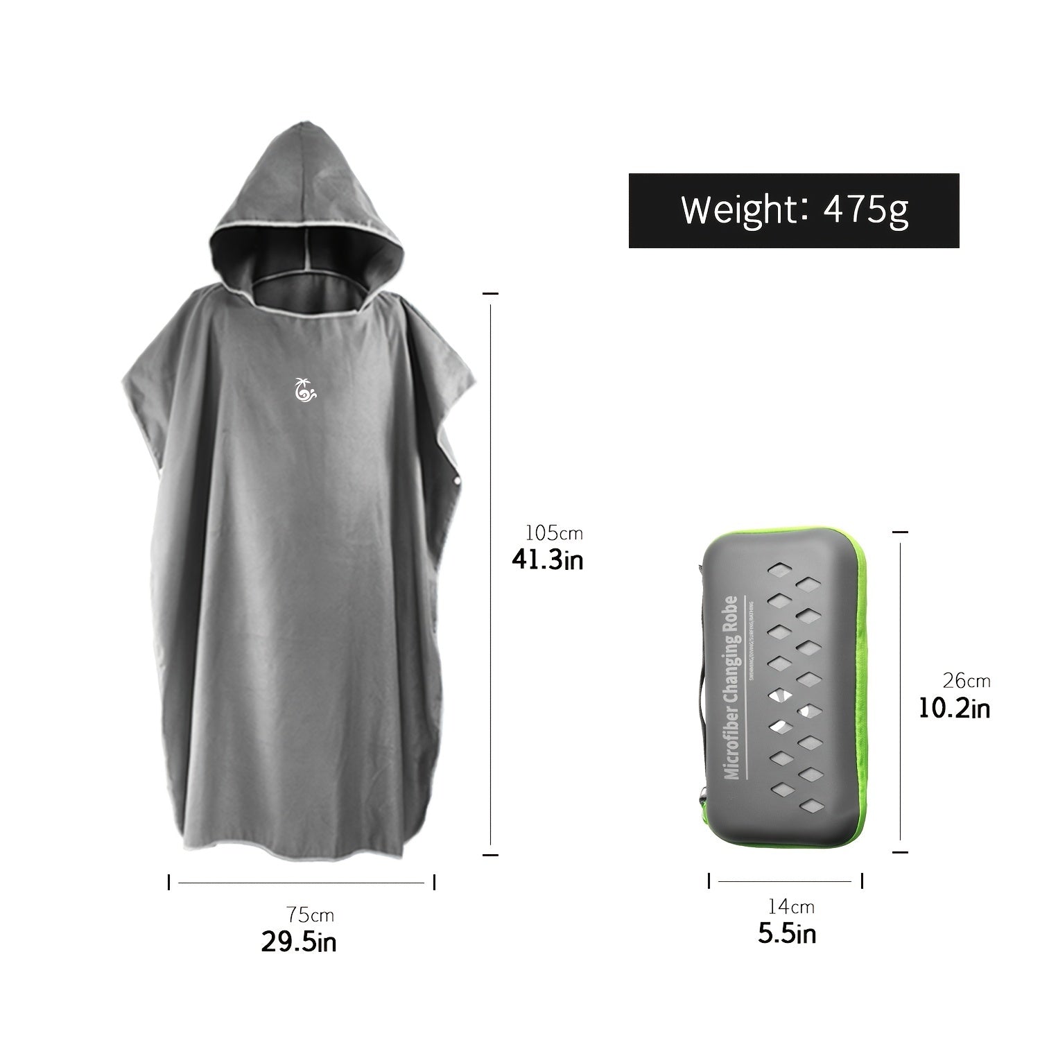 Mutao Changing Robe Towel Poncho for Surfing Swimming Wetsuit Changing