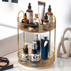 360 Rotating Makeup Organizer Adjustable Carousel Spinning Holder Rack