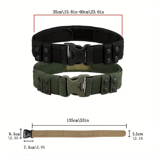 Tactical Belt for Men Army Style Combat Belt for Outdoor Activities